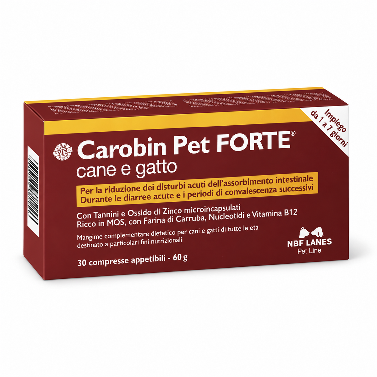 Carobin Pet Forte Compresse - Disturbi acuti dell’assorbimento intestinale,