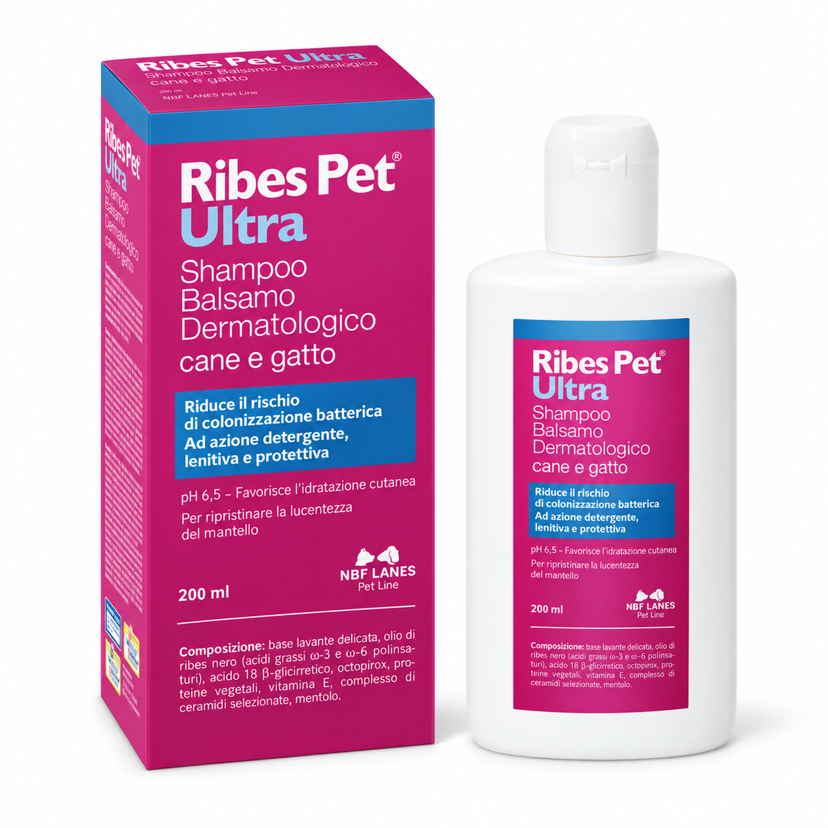 Ribes Pet Ultra - Shampoo Balsamo Dermatologico
